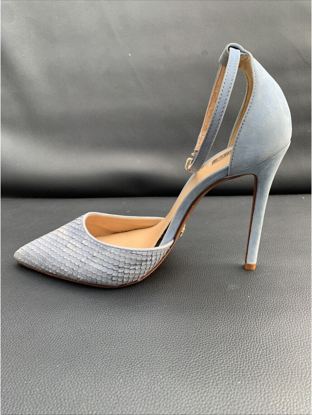 Schultz Light Blue Heels Sandals Pumps Pointed Toe Sz 8.5 - Picture 6 of 10
